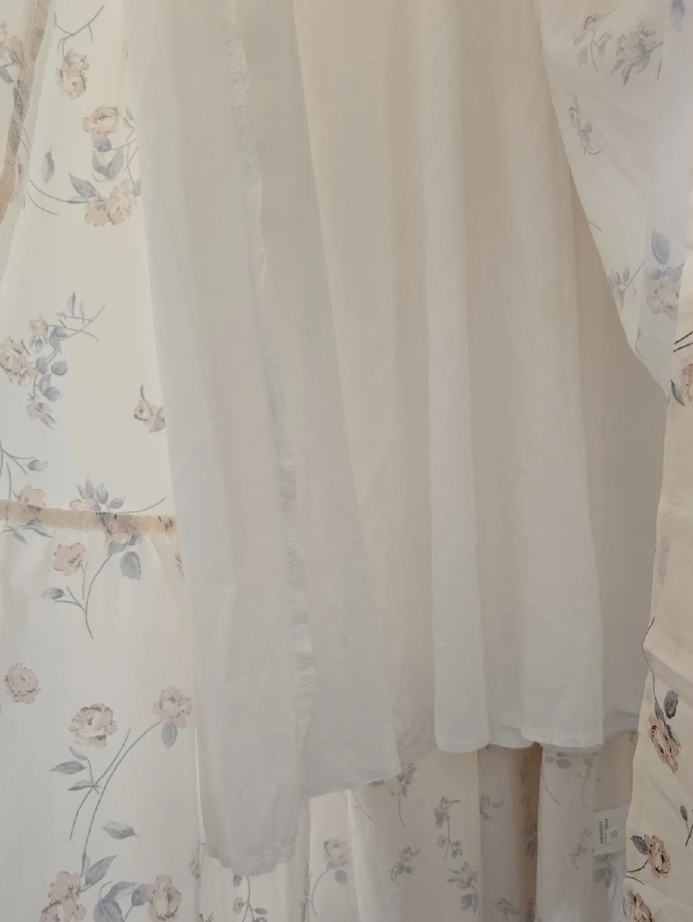 Cream Floral Tiered Maxi Skirt - Picture 5 of 9